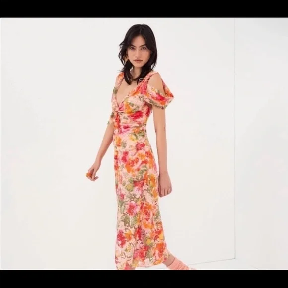NWT For Love & Lemons Beth Midi Dress - Picture 5 of 7